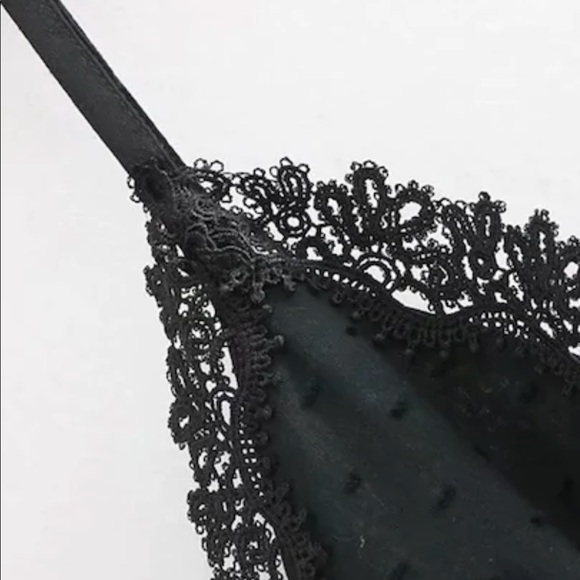 Lace Trim Cami Jumpsuit Jumper Black - Picture 3 of 6